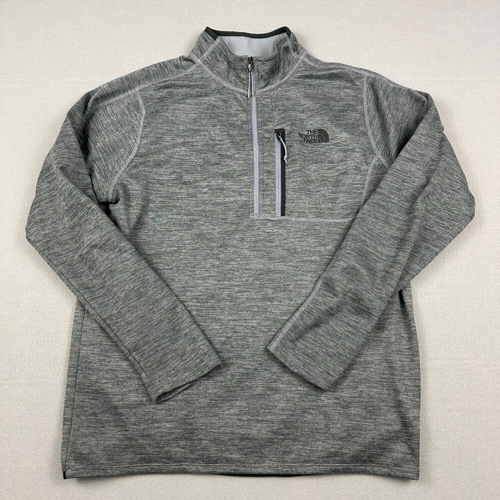 The North Face Jacket Men Large Gray Solid 1/4 Zip Pullover Gorpcore Outdoor L